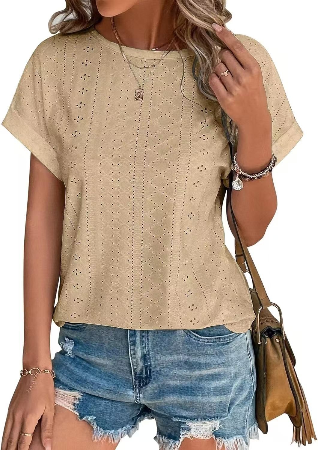 JAC22 N99 Spring Summer New Women's Casual Short-Sleeved T-Shirt Tops Short