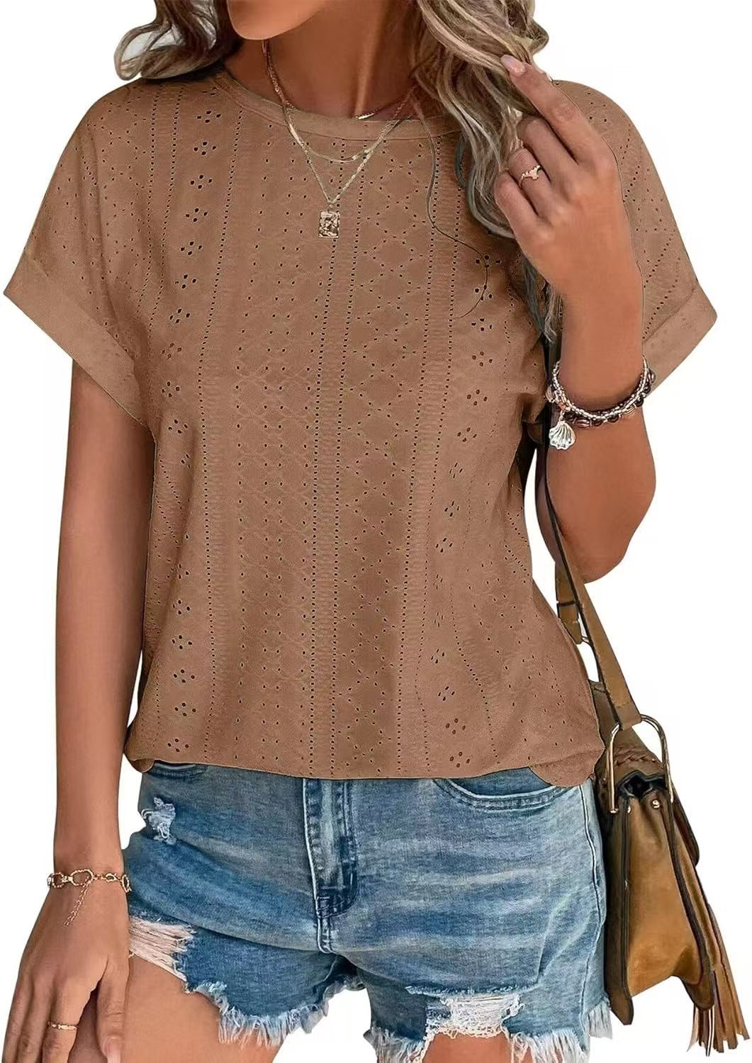 JAC22 N99 Spring Summer New Women's Casual Short-Sleeved T-Shirt Tops Short