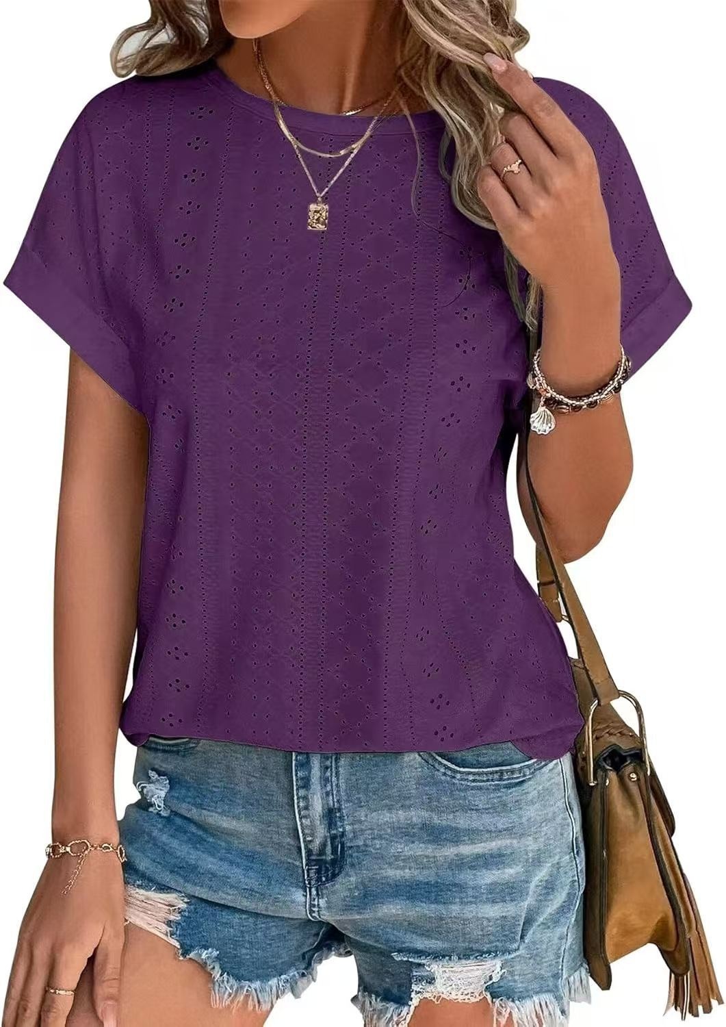 JAC22 N99 Spring Summer New Women's Casual Short-Sleeved T-Shirt Tops Short