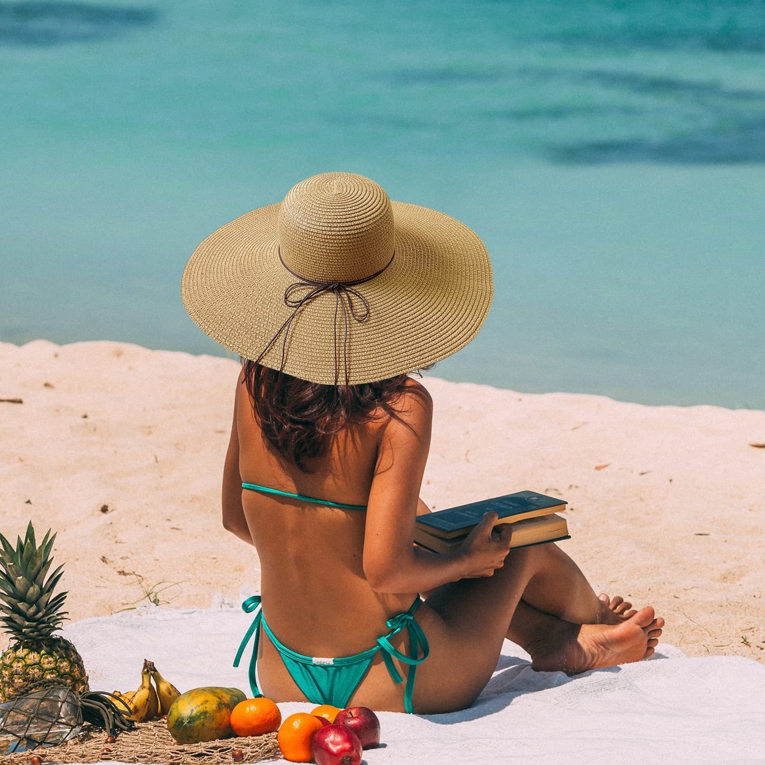 High Quality Summer Beach Straw Hat for Women Summer Seaside Vacation Large Brim Sun protection Sun Hat
