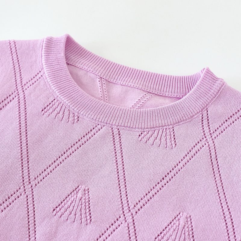 Customizable Cotton Crochet Knitted Women's Summer T-Shirt Factory's New Slim Ice Silk Top Loose Casual Short-Sleeved Design