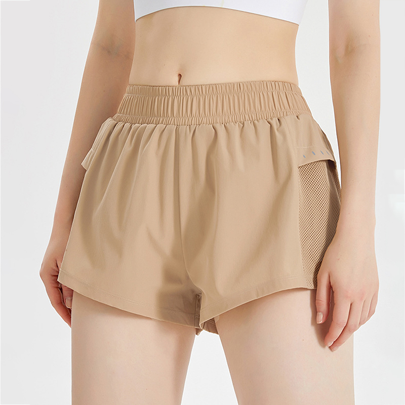 Hot Selling Women Summer Casual Mesh Loose Quick Dry Bike Running Yoga Fitness Sports Training Shorts With Pocket