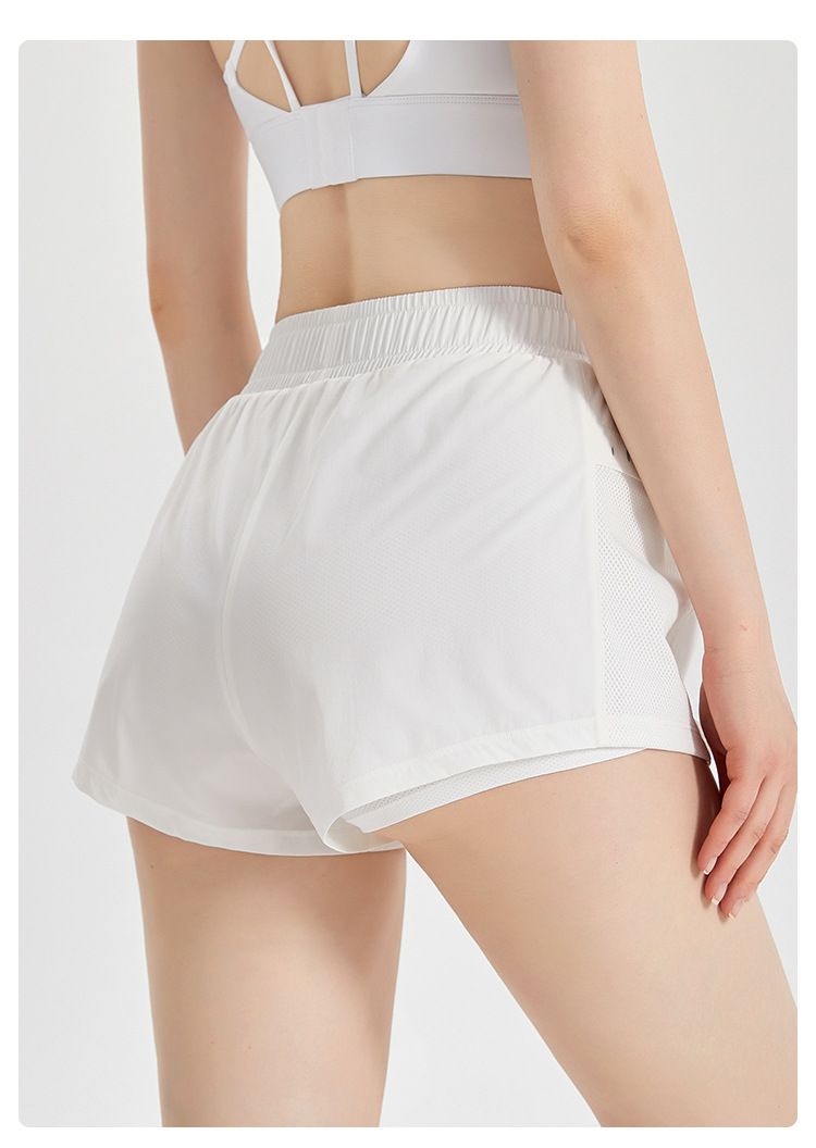 Hot Selling Women Summer Casual Mesh Loose Quick Dry Bike Running Yoga Fitness Sports Training Shorts With Pocket
