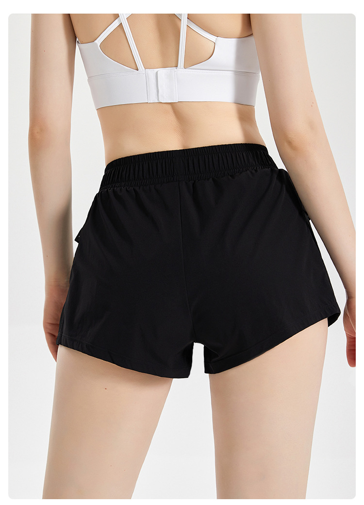 Hot Selling Women Summer Casual Mesh Loose Quick Dry Bike Running Yoga Fitness Sports Training Shorts With Pocket