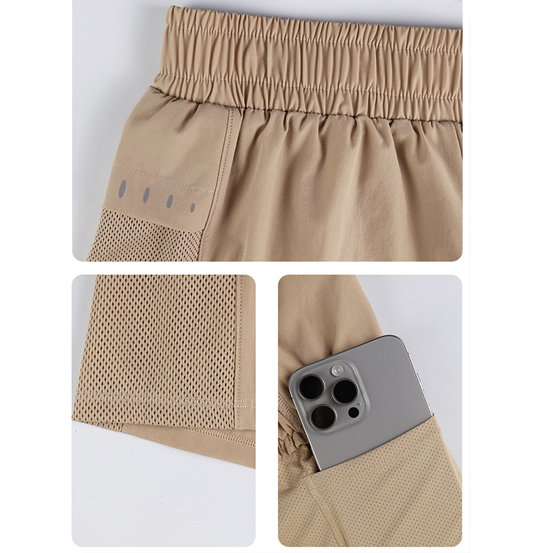Hot Selling Women Summer Casual Mesh Loose Quick Dry Bike Running Yoga Fitness Sports Training Shorts With Pocket